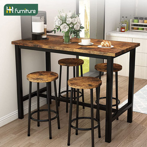 Industrial style <b>bar</b> <b>table</b> set, restaurant <b>tables</b> and chairs, commercial wholesale, milk tea shop <b>tables</b> and chairs, coffee <b>bar</b> - Product Image 3