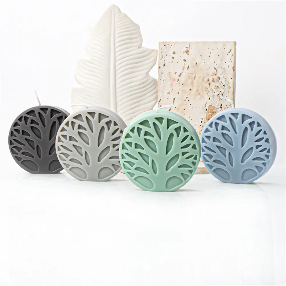 Eine Vielzahl von verschiedenen Blattkerzen-Silikon formen zur Herstellung von blattförmigen duftenden Gips-Bastel kerzen Harzform hand gefertigte Form