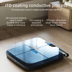 หน้าจอ TFT 8 อิเล็กโทรด ITO แก้วเครื่องชั่งน้ําหนักอัจฉริยะรองรับ Bluetooth WIFI พร้อมข้อมูลองค์ประกอบร่างกาย 56 ชาร์จใหม่ได้ - Product Image 3