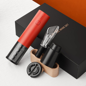 <span class=keywords><strong>Tire</strong></span>-<span class=keywords><strong>bouchon</strong></span> électrique rouge au design unique, coffret cadeau noir, meilleurs ouvre-bouteilles à vin automatiques rechargeables avec logo personnalisé - Product Image 3