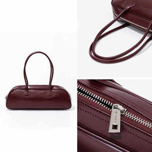 Tas Kulit Wanita Gaya Vintage Kapasitas Besar Model Bowling dengan Fitur Ringan, Portabel, dan Tahan Air, Tas Selempang - Product Image 3