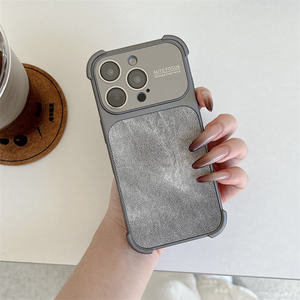 Coque de téléphone tendance en cuir avec objectif photo interchangeable pour iPhone 17 Air 16 15 <span class=keywords><strong>Pro</strong></span> Max, protection arrière en TPU - Product Image 6