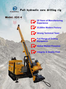 興達ディーゼル式クローラ搭載油圧チャックドリルヘッド鉱山ダイヤモンドフル油圧掘削リグポンプエンジン2000m深度 - Product Image 2