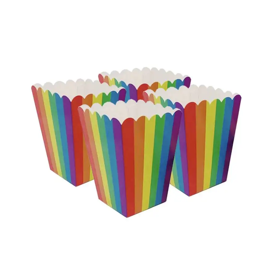 Secchi di carta riciclabili usa e getta all'ingrosso a buon mercato che confezionano scatole di Popcorn Kraft stampate personalizzate