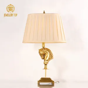 Jewellerytop horse gold lamp vintage lights classical centerpieces brass desk lamp decor table lamps old