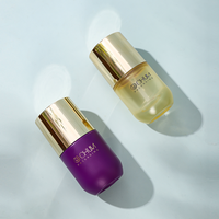CHUM 30ml yeni lüks boş mor ve sarı kozmetik cam yüz cilt bakımı Serum losyon pompası konteyner şişe