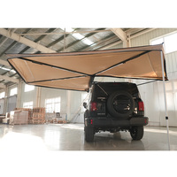 Lumière LED 270 Auvent latéral de voiture Camping Extérieur Pliable Rétractable Lumière LED 270 Degrés Auvent latéral Tente de toit de voiture