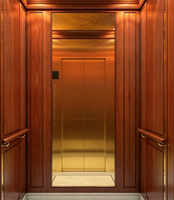 Ascenseur de passagers Fareo moderne en acier inoxydable sans engrenages à traction AC - Durable, installation et fonctionnement faciles, plancher en PVC, utilisation en appartement