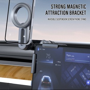Soporte magnético para vehículo con diseño triangular de alta calidad, soporte para teléfono con imán fuerte para navegación en el coche, soporte estable y práctico. - Product Image 4