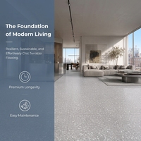 Sol en terrazzo personnalisé pour hôtel, dalle de terrazzo artificielle épaisse, revêtement de sol en terrazzo de luxe