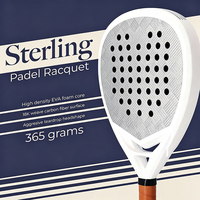 Raquette de padel, pagaie de pickleball avec surface offrant une puissance de rotation élevée, raquette de padel en fibre de carbone texturée multicouche