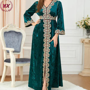 Moda Dubai abbigliamento islamico 2023 Eid ricamo stampa floreale modesto <span class=keywords><strong>Abaya</strong></span> Khimar <span class=keywords><strong>arabo</strong></span> caftano <span class=keywords><strong>Abaya</strong></span> abito musulmano - Product Image 6