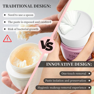Baume Nettoyant <span class=keywords><strong>Visage</strong></span> Vegan Coréen Sans Grattoir, Rotatif, à l'Huile de Pépins de Vigne <span class=keywords><strong>et</strong></span> Niacinamide de Cerise, <span class=keywords><strong>Démaquillant</strong></span> - Product Image 3