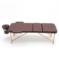 Großhandel Bestseller Klappbare Verstellbare Leder-Massageliege Tragbare Holzbein-Massageliege für Schönheitssalons