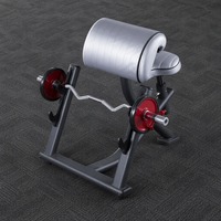 Appareil de musculation commercial pour biceps, station de curl des bras robuste à charge de plaques en acier avec barre EZ Curl