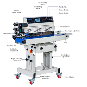 Tepps 210ad bán tự động liên tục ban nhạc niêm phong máy đa năng <span class=keywords><strong>Pouch</strong></span> Túi & Ribbon in mã ngày cho lá & bao bì phim - Product Image 4