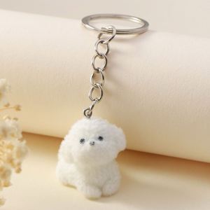 Mini <b>Small</b> Dog Toy Bag <b>Wallet</b> HandBag Pendants Keychain Cute Plush Fluffy 3D Dog Keyrings - Product Image 2