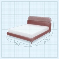 Lit de luxe au design italien, rembourrage haut de gamme, mobilier de chambre moderne pour villa et hôtel