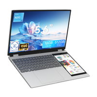 Ordinateurs portables professionnels Yifang à double écran (15,6 pouces + 7 pouces) avec écrans tactiles et clavier anglais – Vente en gros usine