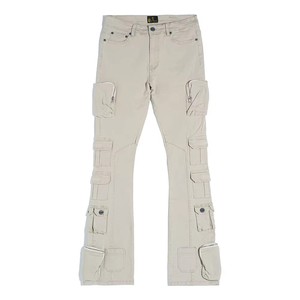Pantalons évasés en denim écologiques Wangsheng pour hommes, trous moyens, respirants, vêtements de travail cargo, <span class=keywords><strong>Black</strong></span> <span class=keywords><strong>Friday</strong></span>, offres de pantalons utilitaires - Product Image 1
