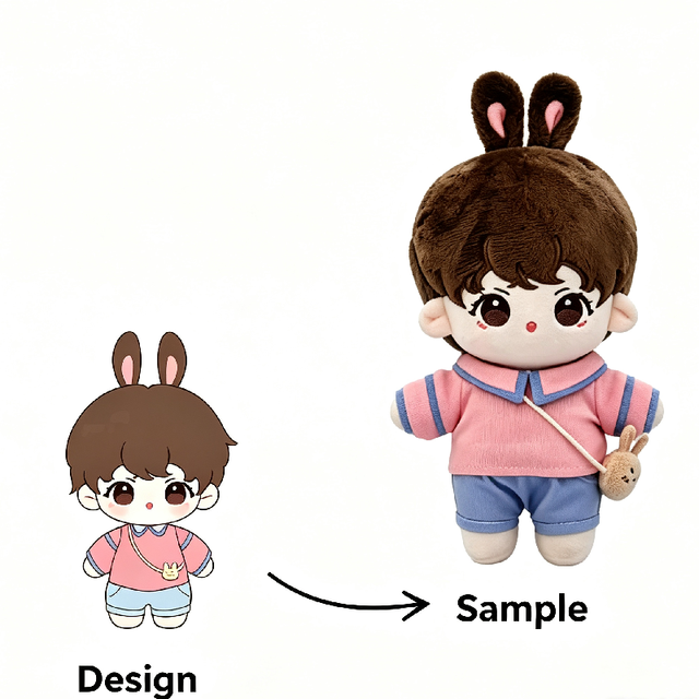 Customizable Super Soft Anime Bear Plush Toy ODM Stuffed Toy with Embroidered Logo PP Cotton Mesh Washable Wholesale for Babys