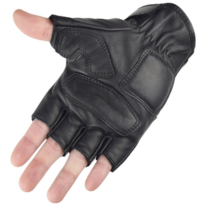 Guantes de moto de verano sin dedos hombres mujeres guantes de moto medio dedo cuero <span class=keywords><strong>Motocross</strong></span> Racing guante equipo de moto - Product Image 2