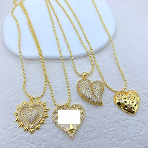 Ожерелье CH-LHN1739 с модным эмалевым кулоном «Лучший друг/Навсегда», позолоченное, с эмалевым сердечком, оптовая продажа, цепочка-ожерелье - Product Image 3