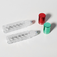 Flacons roll-on en verre de luxe personnalisés de 8 ml et 10 ml pour sérum de soin et huile de parfum, échantillon gratuit, impression sérigraphique