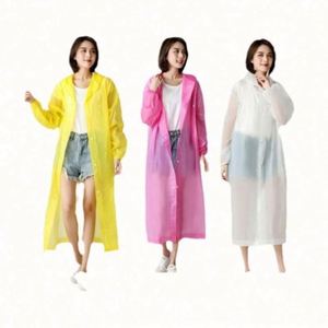 High Quality Eco-Friendly Windproof Unisex EVA+CPE Fashion <b>Raincoat</b> Thickened Waterproof Attached Hood Custom Logo Fishing Girls - Product Image 4