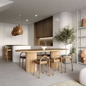 Armarios de cocina planos personalizados modulares de estilo moderno extremadamente minimalista con Isla de mármol personalizada - Product Image 2