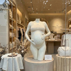 Manichino Torso Femminile Premaman in Fibra di Vetro Premium per Esposizione di Abbigliamento Premaman, Negozi di Articoli per Neonati e Vetrine - Product Image 1