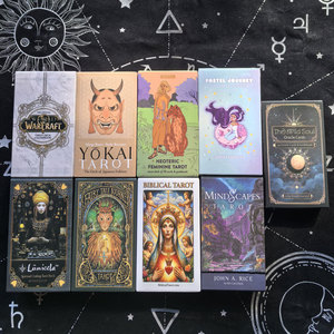 <span class=keywords><strong>Jeu</strong></span> de cartes de tarot personnalisé version anglaise, cartes Oracle, cartes à jouer avec emballage en boîte colorée – Vente chaude pour le commerce extérieur - Product Image 1