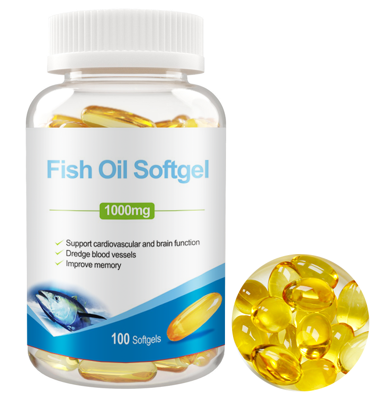 Capsule Softgels, huile de poisson omega 3, 1000mg, huile de beurre de coco