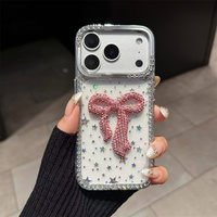 Funda para Teléfono Móvil con Diseño de Arcoíris Láser IMD para iPhone 17 16 15 14 Pro Max, Transparente, Colorida, Brillante, con Diseño de Mariposa y Purpurina en la Parte Posterior