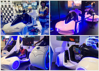 LEKE 9D Equipo de Simulador de Juegos de Metal para Interiores y Hogar Conducción de Coches VR y Atracciones de Franquicia de Casa de Juegos de Fibra de Vidrio