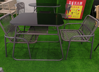 Vente en gros d'usine de meubles de jardin d'extérieur Offre Spéciale Bistro UV PE rotin tissage 3 Pcs ensemble chaise et table à manger