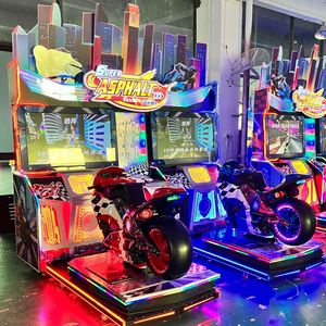 Full Motion Large Arcade Racing Game <b>Machine</b> Double Player New Motorcycle <b>Amusement</b> Hall Equipment 5DX - Product Image 2