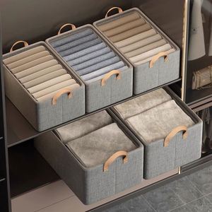 Multifunctional Fabric Foldable <b>Box</b> <b>for</b> <b>Clothes</b> Wardrobe Organizer Large Basket Home Sort <b>Storage</b> - Product Image 1