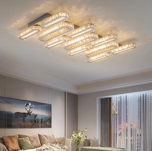 Nouveau design moderne plafonnier crysta lumière led base en acier inoxydable plafonniers décoratifs pour salon - Product Image 2