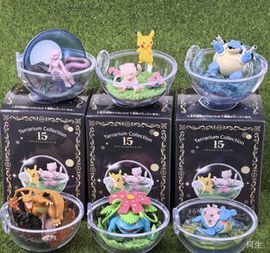 Collezione Terrarium Pokemoned Re-ment 15 Pezzi Lapras Charizard Mew Mewtwo Venusaur <span class=keywords><strong>Blastoise</strong></span> Figurine in PVC Scatola Sorpresa per Bambini - Product Image 1