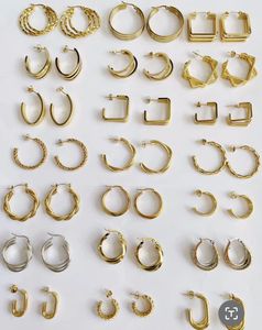 Agente de compra En Trung Quốc caliente modelos explosivos thị trưởng CCB dưa Pendientes đơn giản Moda Pendientes de Oro - Product Image 4