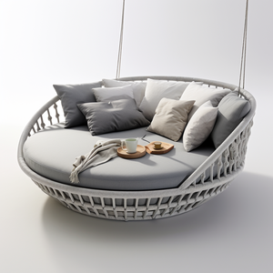 Vente chaude classique <span class=keywords><strong>gris</strong></span> corde café corde extérieur chaise <span class=keywords><strong>de</strong></span> <span class=keywords><strong>jardin</strong></span> patio extérieur meubles <span class=keywords><strong>de</strong></span> <span class=keywords><strong>jardin</strong></span> loisirs <span class=keywords><strong>lit</strong></span> rond <span class=keywords><strong>lit</strong></span> <span class=keywords><strong>de</strong></span> jour - Product Image 2