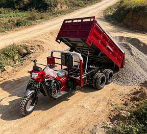 Promotion Afrique : Tricycle utilitaire <span class=keywords><strong>à</strong></span> benne basculante, <span class=keywords><strong>à</strong></span> carrosserie ouverte, pour le transport de marchandises agricoles, <span class=keywords><strong>à</strong></span> essence, modèle transfrontalier, Nine-wheeler - Product Image 2