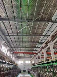 Ventilateur de plafond industriel 7,3 m (24 pi) avec pales en alliage d'aluminium, moteur PMSM 750 W, fonctionnement silencieux, circulation d'air pour centre sportif, église - Product Image 4