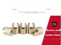 303/304/316 Carbon Steel Colored Zinc Self Locking and Flanged Threaded Screw Inserts