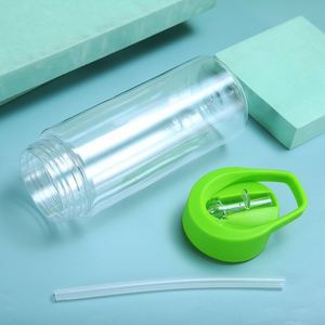 Personalized Dishwasher Safe Plastic <b>Straw</b> Water Bottle Custom Logo <b>Reusable</b> Sports Travel Office Gym Kids - Product Image 3