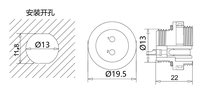 Connecteurs de câble LED étanches IP68 SD13 25A 10A 5A à 1/2/3/4/5/6/7 broches, avec bride et écrou arrière, prise aviation mâle/femelle