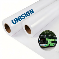 Rollo de Vinilo Imprimible para Rotulación de Vehículos, Vinilo Autoadhesivo de PVC Blanco Removible y Permanente, Material Publicitario