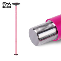 Stripper Pole Réglable Dancing Fitness Silicone Rose Portable Antidérapant Dance Pole Set pour la Maison, le Club, la Fête, le Pub Comes