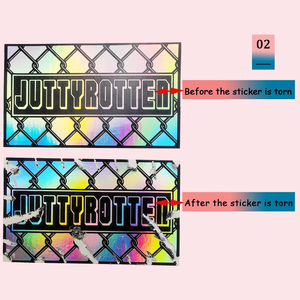 Özel yumurta kabuğu etiket su geçirmez holografik vinil yapışkan kişiselleştirilmiş Graffiti destrulaser lazer siyah yumurta kabuğu sticker - Product Image 4